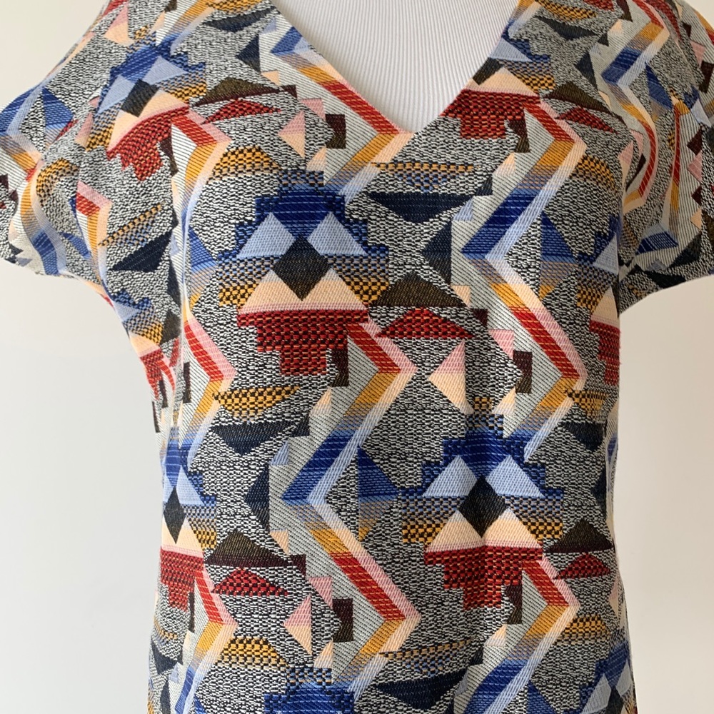 FRNCH Southwest Print Shift Dress pockets sz S NEW - Picture 2 of 16